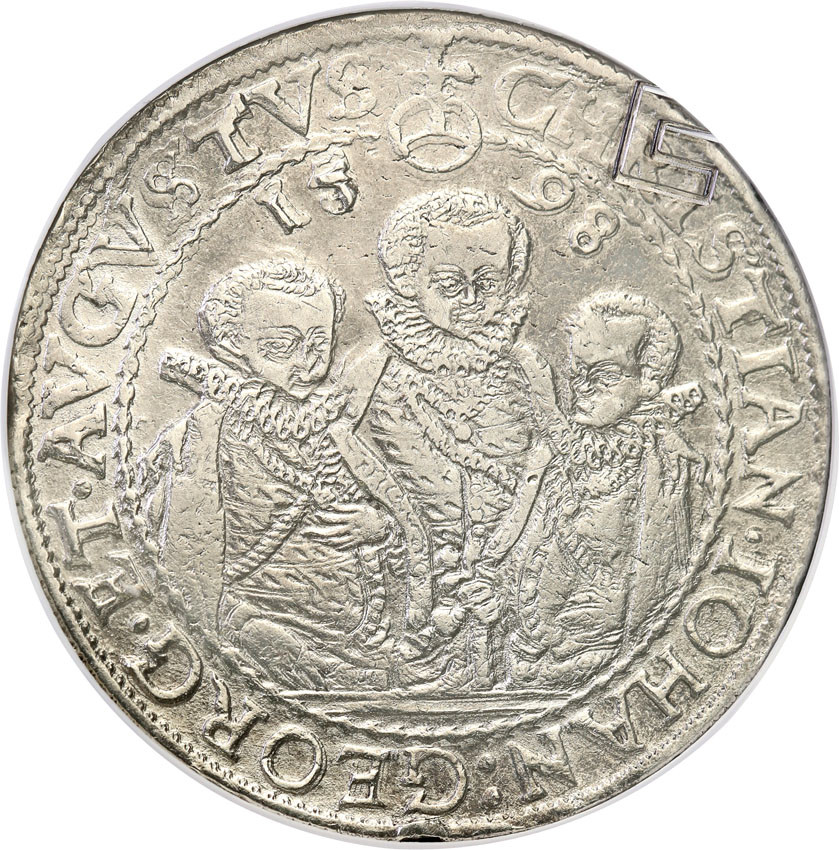 Niemcy, Saksonia. Krystian II, Jan Jerzy I i August (1591-1611). Talar 1598 HB, Drezno